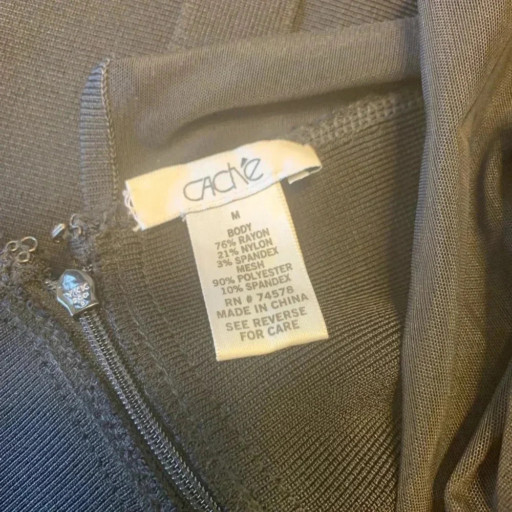 NWOT Midi Cache Medium Bandage Black Dress - Picture 6 of 7